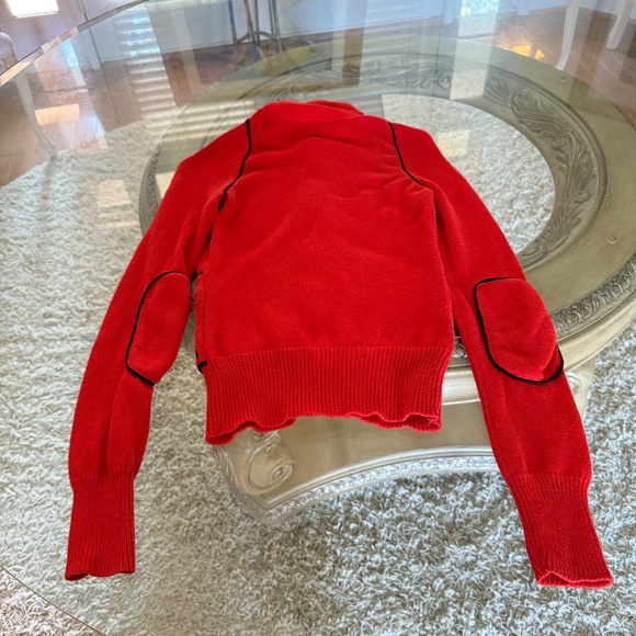 Armani Exchange A|X Red/Orange Knit Zip Up Cardigan Sweater Jacket Size XS - Picture 7 of 11